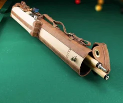 Elite 2x2 Vintage Leather Cue Case Chestnut -Billiard Equipment Store ecv22 chestnut 01 1