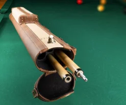 Elite 2x2 Vintage Leather Cue Case Chestnut -Billiard Equipment Store ecv22 chestnut 02