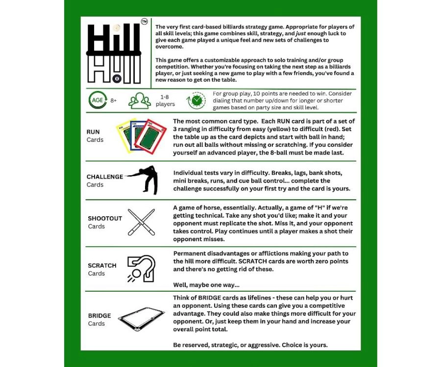 Hill Hill - A Card-Based Billiards Strategy Game 2 Hill Hill - A Card-Based Billiards Strategy Game - Image 2