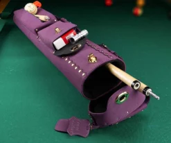 Instroke Suede 3 Butt 5 Shaft Leather Case -Billiard Equipment Store isl35 purple 01