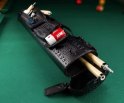 Instroke Southwest 2 Butt 4 Shaft Leather Case -Billiard Equipment Store issw24 black 01
