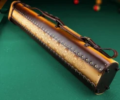Instroke Tooled 3 Butt 5 Shaft Leather Case -Billiard Equipment Store ist35 rust 02