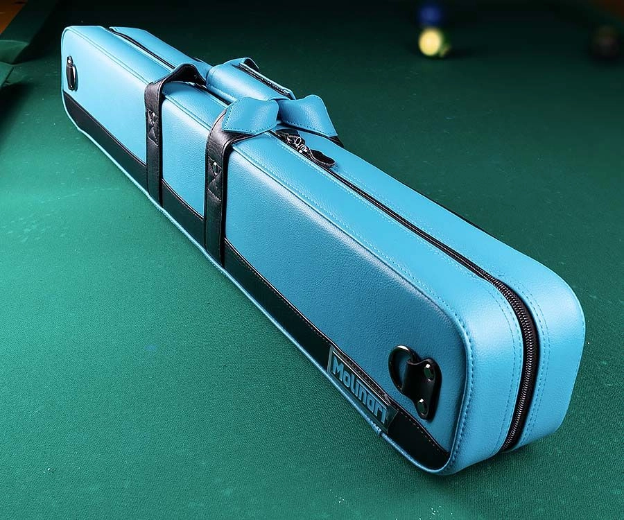 Molinari 2 Butt 4 Shaft Cyan/Black Flat Cue Case 6 Molinari 2 Butt 4 Shaft Cyan/Black Flat Cue Case - Image 6