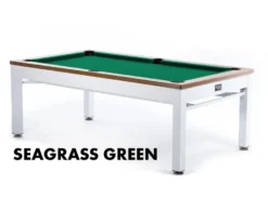 Newport 3-in-1 Outdoor Pool/Dining/Ping Pong Table From Spencer Marston - FREE Installation -Billiard Equipment Store newport seagrass green