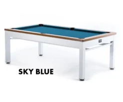 Newport 3-in-1 Outdoor Pool/Dining/Ping Pong Table From Spencer Marston - FREE Installation -Billiard Equipment Store newport sky blue