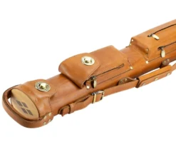 Tango Pampa Tan 2 Butt 2 Shaft Leather Cue Case -Billiard Equipment Store tapm22 tan 03