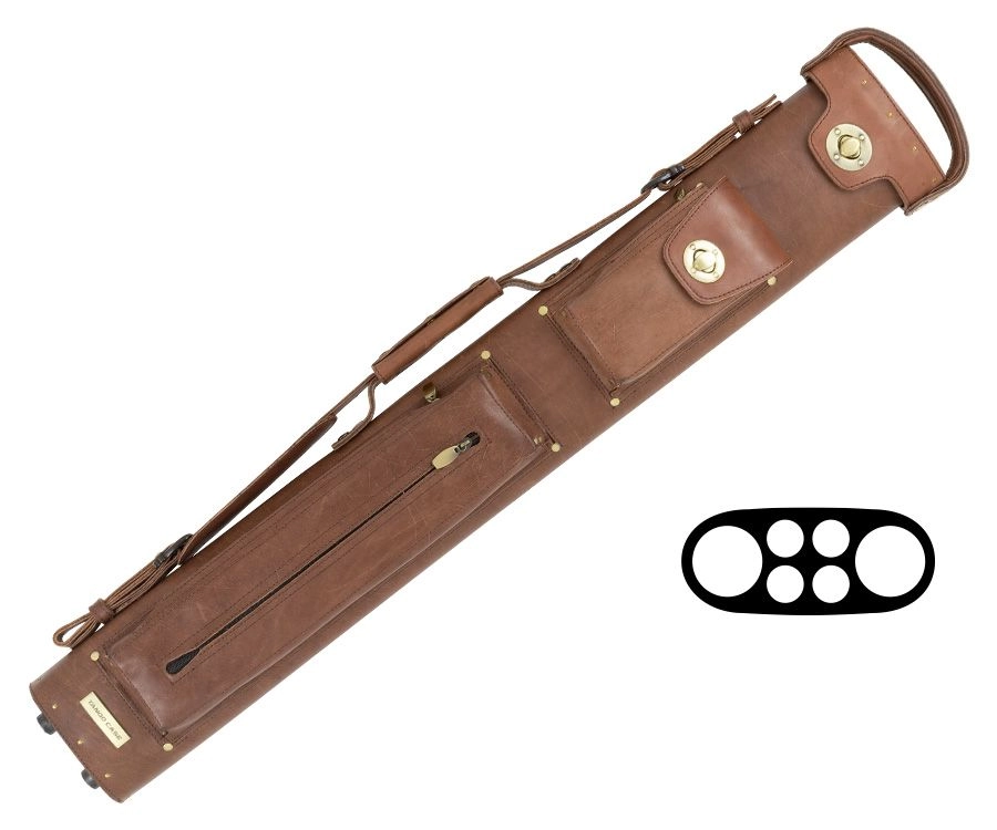 Tango Pampa Chestnut 2 Butt 4 Shaft Leather Cue Case 1 Tango Pampa Chestnut 2 Butt 4 Shaft Leather Cue Case